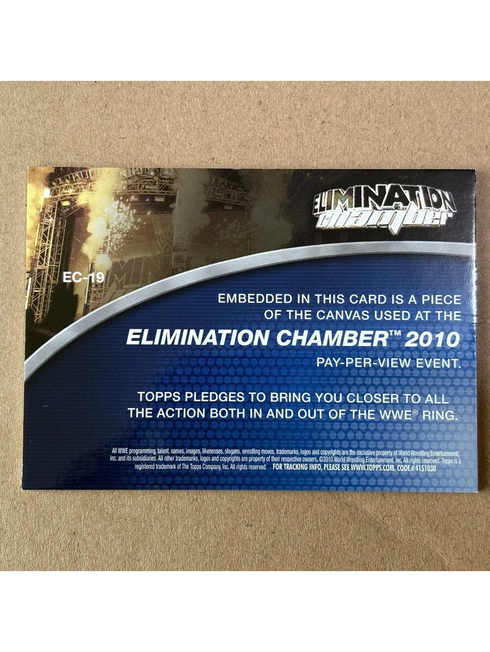 2010 Topps WWE R-Truth #EC-19 Elimination Chamber Canvas Relic